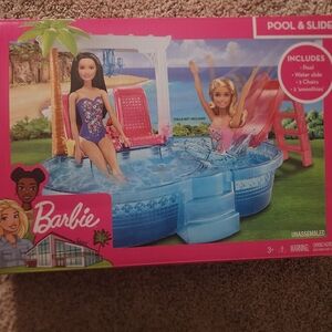 Barbie Tropical Pool Playset with Pink Slide